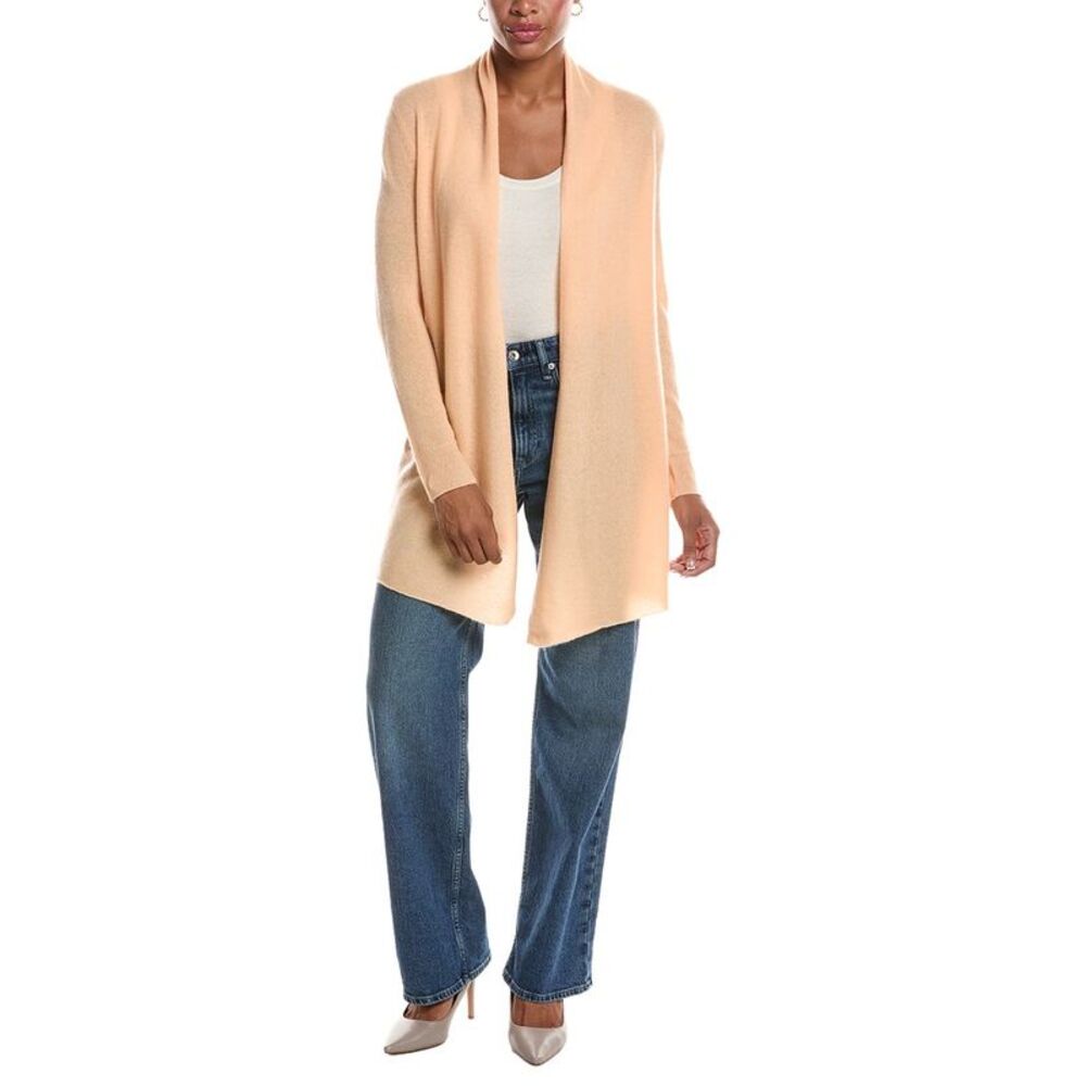 Incashmere Womens  Open Front 100% Cashmere Cardigan, Pink